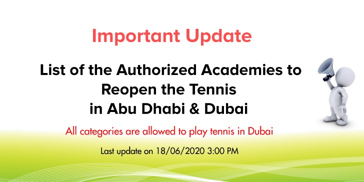 Authorized Academies to Reopen the Tennis Authorized Academies to Reopen the Tennis